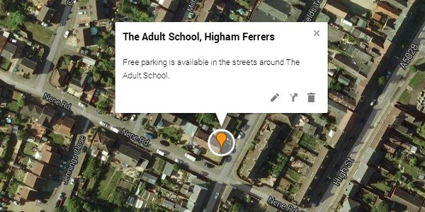 Map - Adult School, Higham Ferrers